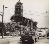 Town scene destruction 1966